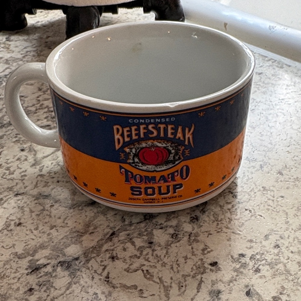 1994 Campbells Tomato Soup Mug - Blue and Orange